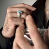 Bague Faite Main pour Homme avec Turquoise de Neyshabur