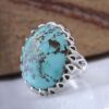 Bague Faite Main AM_4806 pour Homme avec Turquoise de Neyshabur