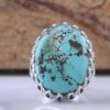 Bague Faite Main AM_4806 pour Homme avec Turquoise de Neyshabur