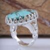 Bague Faite Main AM_4806 pour Homme avec Turquoise de Neyshabur