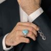 Bague Faite Main AM_4807 pour Homme avec Turquoise de Neyshabur