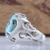 Bague Faite Main AM_4807 pour Homme avec Turquoise de Neyshabur