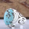 Bague Faite Main AM_4807 pour Homme avec Turquoise de Neyshabur