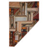 Tapis Kilim Persan Patchwork Tissé à la Main Géométrique Marron