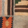 Tapis Kilim Persan Patchwork Tissé à la Main Géométrique Marron