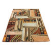 Tapis Kilim Persan Patchwork Tissé à la Main Géométrique Marron