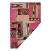 Tapis Kilim Persan Patchwork Tissé à la Main Géométrique Rose