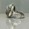 Bague Modèle Firouz en Argent Persan avec Turquoise de Neyshabur pour Homme