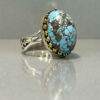 Bague Modèle Firouz en Argent Persan avec Turquoise de Neyshabur pour Homme