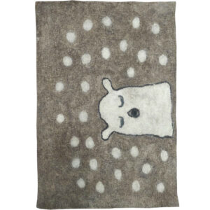Tapis en feutre de laine persan 100% naturel et fait main avec Design Fantôme