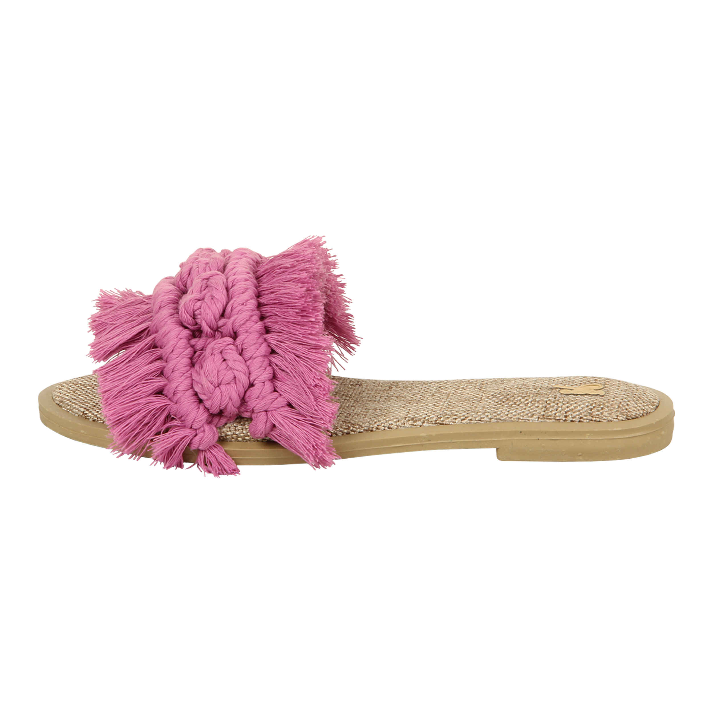 Tongs Boho Chic Macramé pour Femmes avec Bout Rond