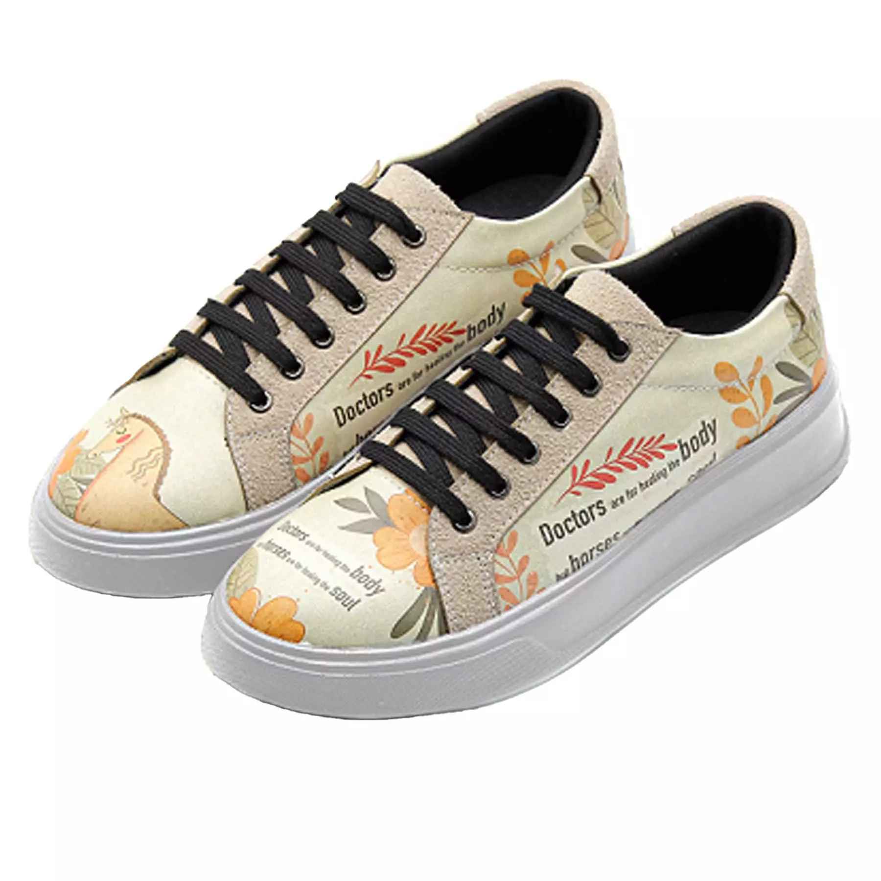 Baskets Imprimé Graffiti - Chaussures Casual Chic pour Femmes Modèle Cheval