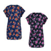 Chemise à manches courtes pour femmes avec design floral, ensemble de 2