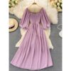 Robe maxi d'été pour femmes modèle Puffy