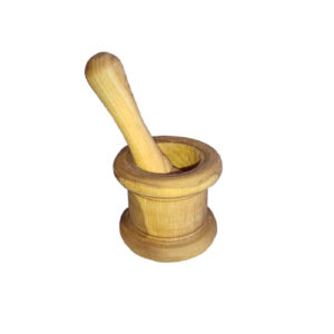 Ensemble Mortier et Pilon en Bois Fait Main Modèle Lara