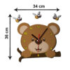 Horloge Murale en Bois pour Chambre d'Enfant avec Design de Bear Care