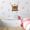 Horloge Murale en Bois pour Chambre d'Enfant avec Design de Bear Care