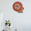 Horloge Murale en Bois pour Chambre d'Enfant avec Design de Lion Mignon