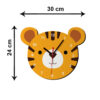 Horloge Murale en Bois pour Chambre d'Enfant avec Design de Tigre Mignon