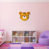 Horloge Murale en Bois pour Chambre d'Enfant avec Design de Tigre Mignon