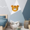 Horloge Murale en Bois pour Chambre d'Enfant avec Design de Tigre Mignon