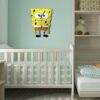 Horloge Murale en Bois pour Chambre d'Enfant Modèle Bob l'Éponge