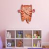 Horloge Murale en Bois pour Chambre d'Enfant avec Design de Chat