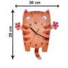 Horloge Murale en Bois pour Chambre d'Enfant avec Design de Chat