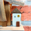 Porte-clés mural en bois avec design de cottage