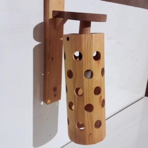 Applique murale en bois réglable avec design de trou