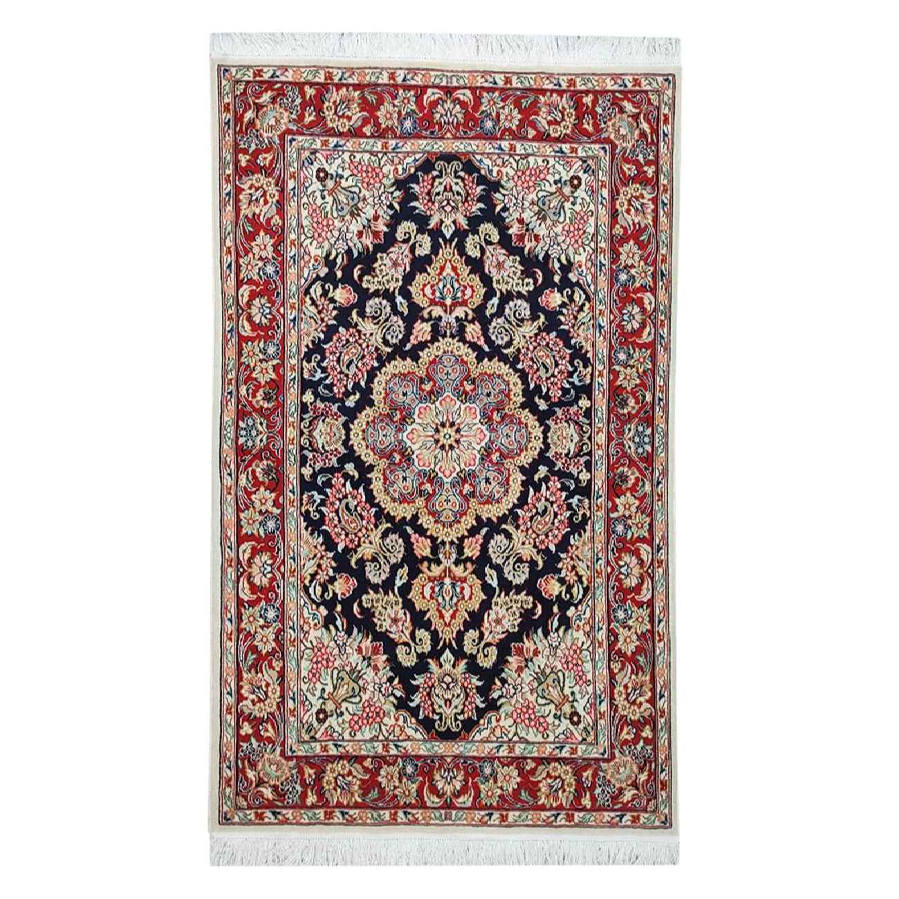 Tapis de prière persan authentique noué à la main et luxueux Sajada Kurush