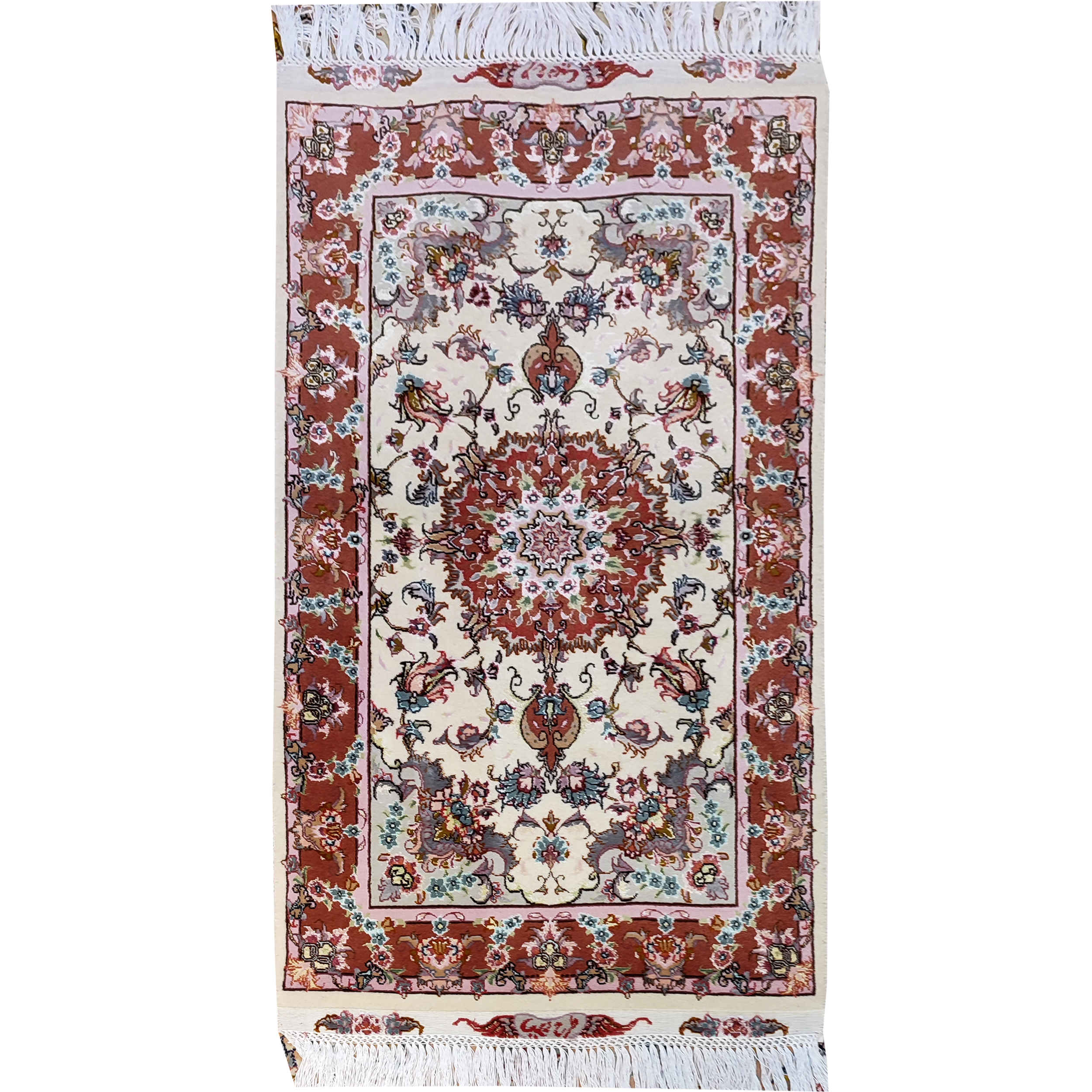 Tapis de prière persan authentique noué à la main et luxueux Sajada Shapur