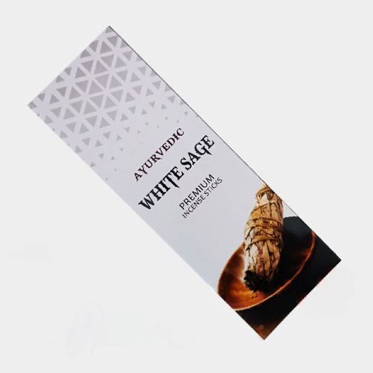 Ayurvedic White Sage Incense Sticks - Handmade, 20 Sticks (Pack of 2)