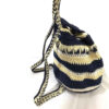 Sac à dos décontracté en crochet avec design géométrique, fait main