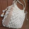 Sac tote en macramé avec doublure intérieure pour femmes, tissé à la main