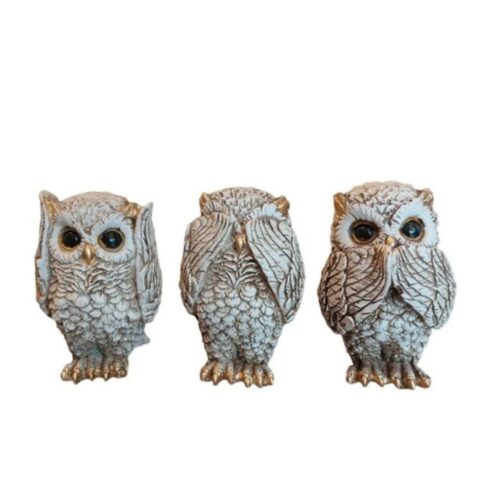 Figurines décoratives de bébés hiboux – Les yeux de la sagesse