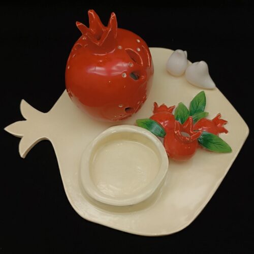 Porte-bougie décoratif en céramique fait à la main modèle Yalda