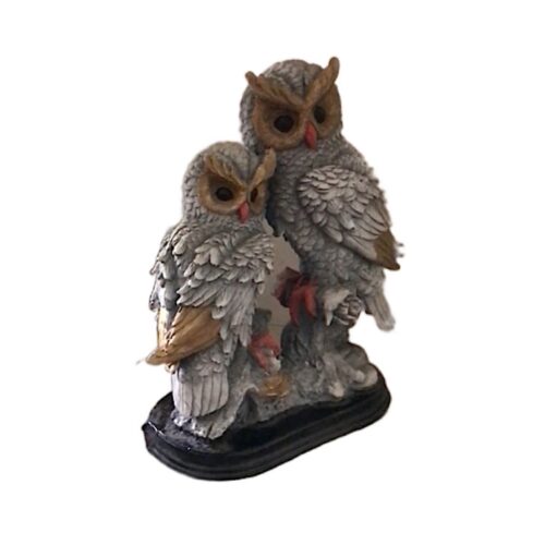 Figurine décorative de hiboux – Pièce décorative artisanale