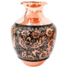 Vase en cuivre persan gravé fait main décoratif avec design oiseaux & fleurs