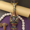 Vase décoratif en cuivre persan fait main avec design floral traditionnel