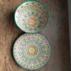 Ensemble de bol et assiette en céramique Minakari persane fait main modèle Shiva