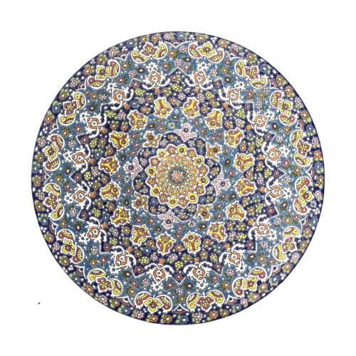 Assiette Décorative en Céramique avec Émail Persan Minakari pour Décoration Murale et de Table