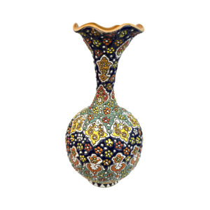 Vase en poterie décoratif avec émail Minakari peint à la main Art