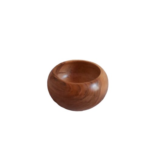 Bol décoratif en bois rustique et minimaliste, modèle Asruta