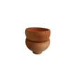 Bol décoratif en bois rustique et minimaliste, lot de 2, fabriqué en bois naturel