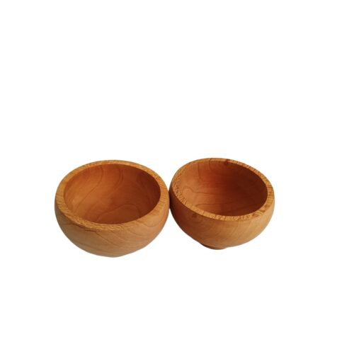 Bol décoratif en bois rustique et minimaliste, lot de 2, fabriqué en bois naturel