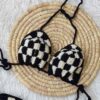 Ensemble de bikini fait main délicatement crocheté soutien-gorge & string pour femmes