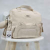 Sac à couches avec poches latérales pour accessoires bébé Modèle QZ Chat