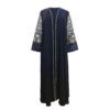 Abaya élégante coupe ample pour femmes musulmanes avec manches brodées