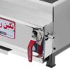 Brûleur pour gril à kebab, gaz et charbon de bois - En acier avec 6 brûleurs